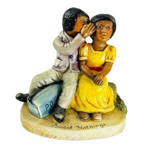 Naturecraft 1988 "Sweet Nothings" Chalkware Figurine Vintage Handpainted Collect